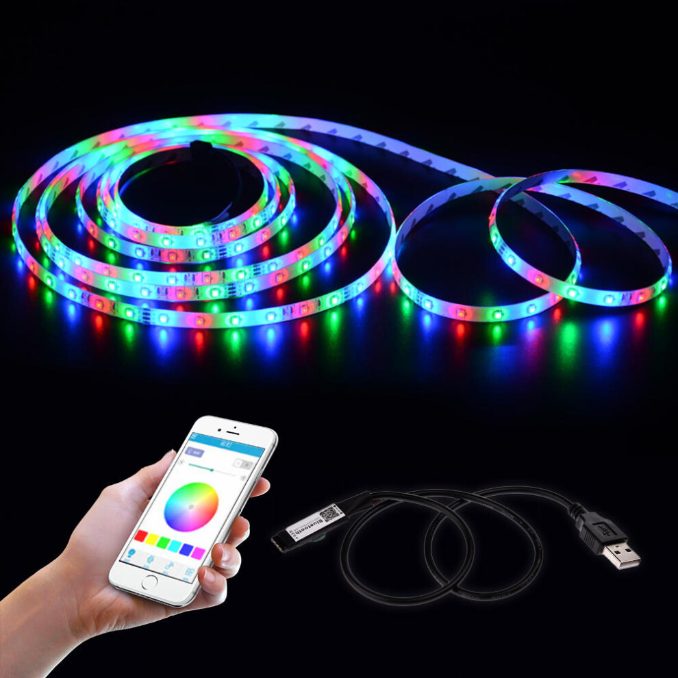 45CM Max 45WUSB Mini 4Pins LED RGB bluetooth Strip Light APP Controller DC5V