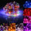 (Red) 32M Solar Powered LED String Copper Wire Fairy Light Christmas Lamp Waterproof 5