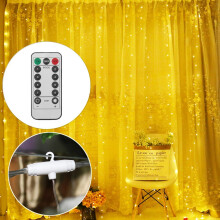 (Warm White, 3M*1M) 3M*1M 3M*3M USB LED Curtain Window String Light with Hook Up Icicle Garland Christmas Wedding Lamp Decor