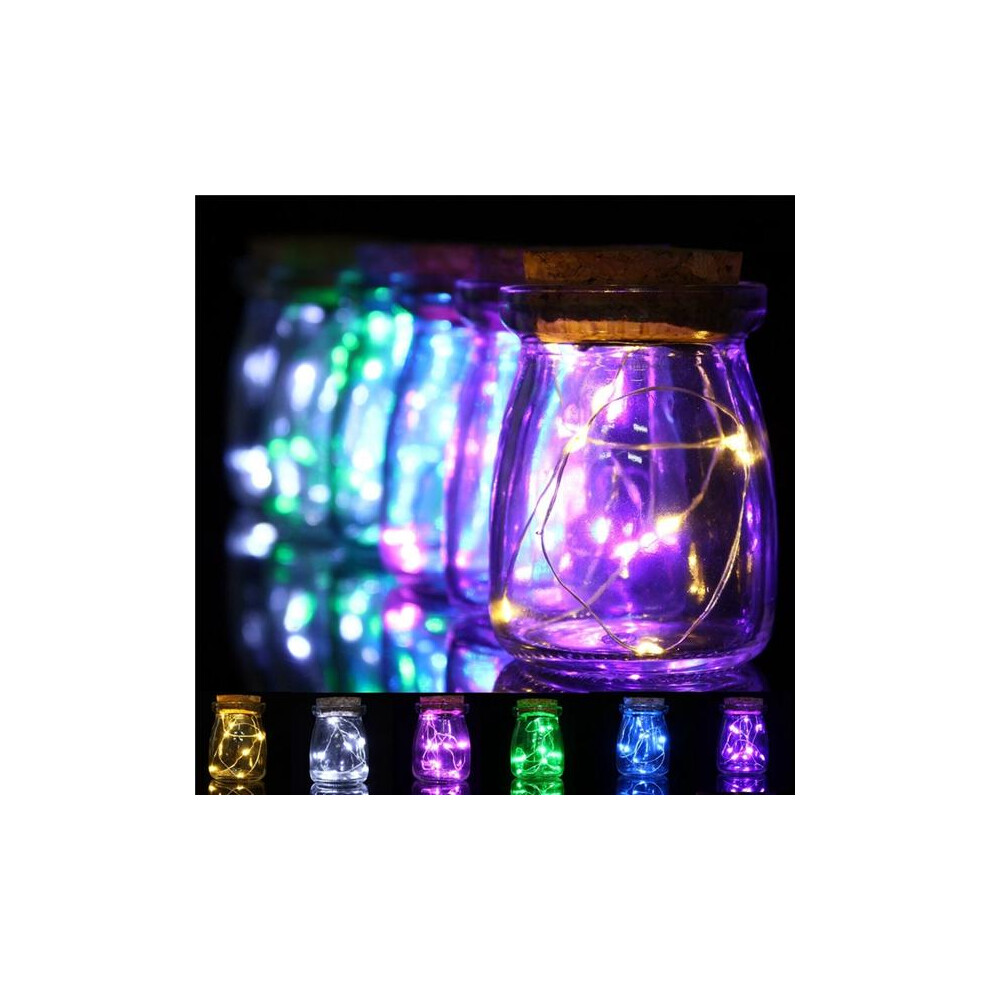 (Green) Romantic Xmas 10 LED Colours Seed Vase Lights Wedding Centrepiece Fairy Lights