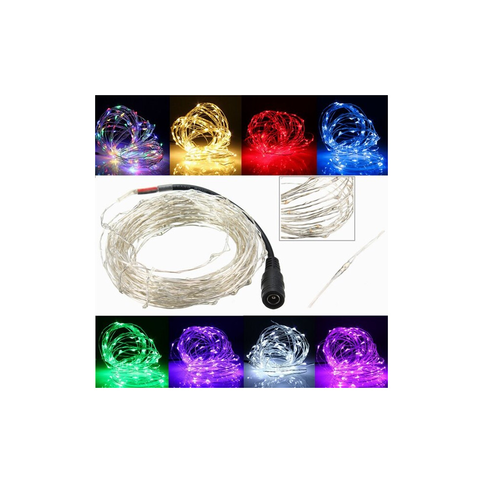 (Warm White) 10M 100 LED Silver Wire Christmas Outdoor String Fairy Light Waterproof DC12V-image-OPC-PGKPF7D-NEW
