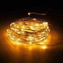 (Warm White) 10M 100 LED Silver Wire Waterproof Fairy String Light Xmas Lamp With Adapter