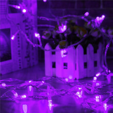 (Purple) 10M 100LED Fairy String Christmas Light Outdoor Waterproof Wedding Holiday Party Lamp EU Plug