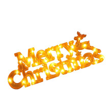 (Orange) Merry Christmas Neon Night Light Hanging Tree Decoration Letter Modeling