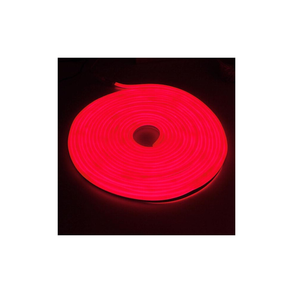 (Red) 10M 2835 LED Flexible Neon Rope Strip Light Xmas Outdoor Waterproof 220V
