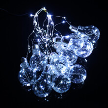 (Pure White) 4M 10LEDs Bulb Shaped Indoor Outdoor Fairy String Light for Christmas Party AC100V-240V