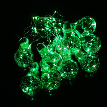 (Green) 4M 10LEDs Bulb Shaped Indoor Outdoor Fairy String Light for Christmas Party AC100V-240V
