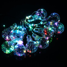 (RGB) 4M 10LEDs Bulb Shaped Indoor Outdoor Fairy String Light for Christmas Party AC100V-240V