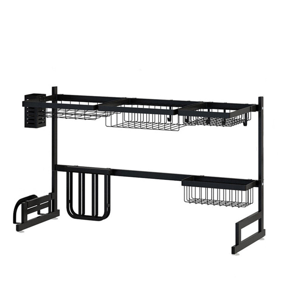 (65cmx51.5cmx31.5cm(25.6'x20.28'x12.40')) Stainless Steel Shelf Dishes Drying Sink Drain Rack Storage Set for Kitchen Utensils Holder