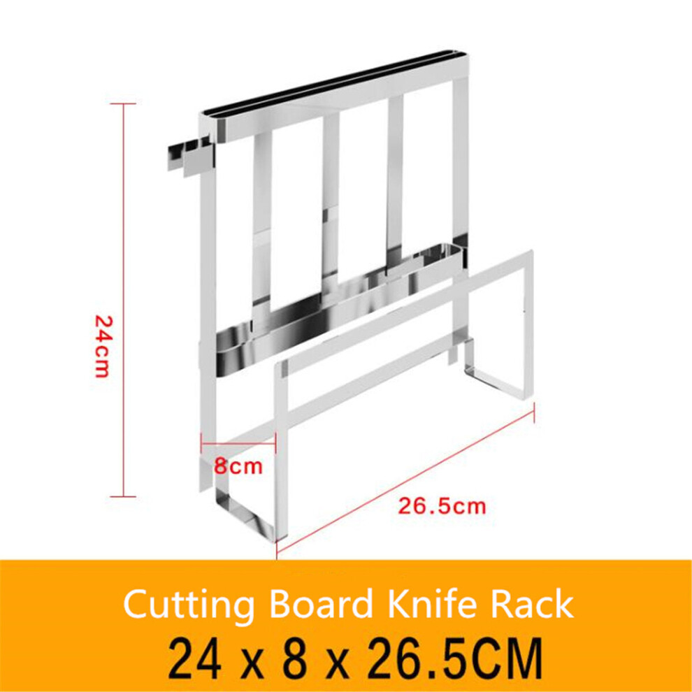 (Cutting Board Tool Rack (D) : about 64*50*31cm) Stainless Steel Kitchen Dish Drying Rack Dish Drainer Rack Storage Shelf Rack Cup Plate Dish Rack Holders Organizer