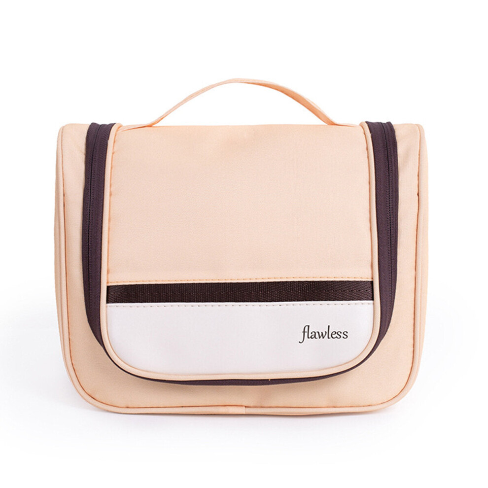 (Yellow) Polyester Toiletry Bag Multicolor Professional Travel Wash Bag Multifunctional Cosmetics Daily Necessities Storage Bag For Indoor Outoor-image-OPC-PGKPG2C-NEW