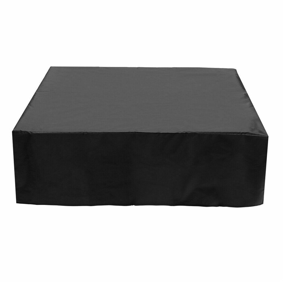 (Black, S) Hot Tub Spa Cover Cap Guard Waterproof Dust Protector Harsh Weather