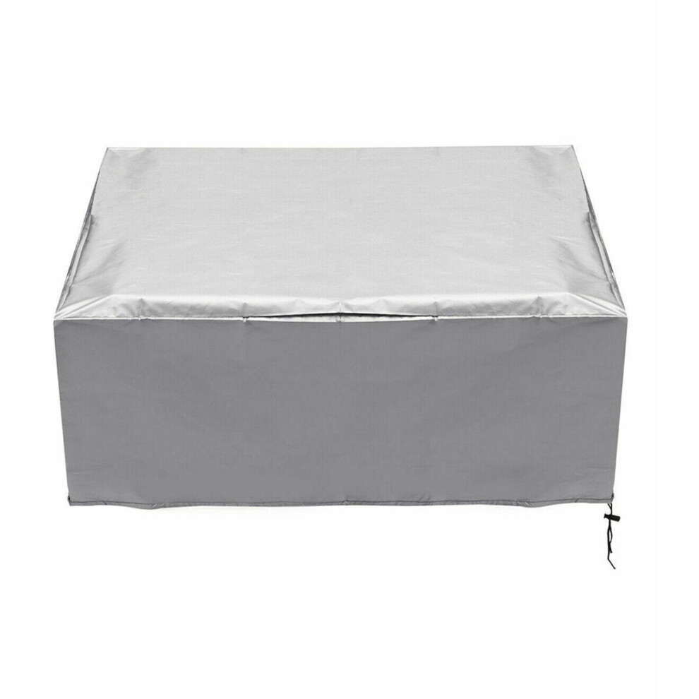 (Silver, L) Hot Tub Spa Cover Cap Guard Waterproof Dust Protector Harsh Weather