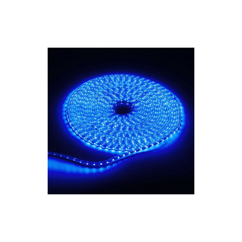 (Blue) 14M 49W Waterproof IP67 SMD 3528 840 LED Strip Rope Light Christmas Party Outdoor AC 220V