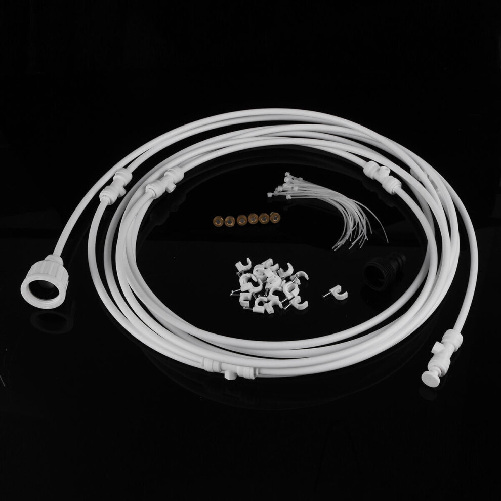 (18M) 6/9/12/15/18M Outdoor Misting Cooling System Garden Drip Irrigation Water Mister Nozzles Set