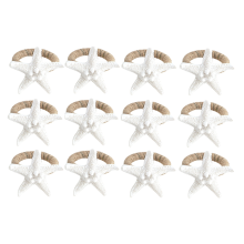 Napkin Rings Set of 12, Thorny Starfish Napkin Rings for Table Decor