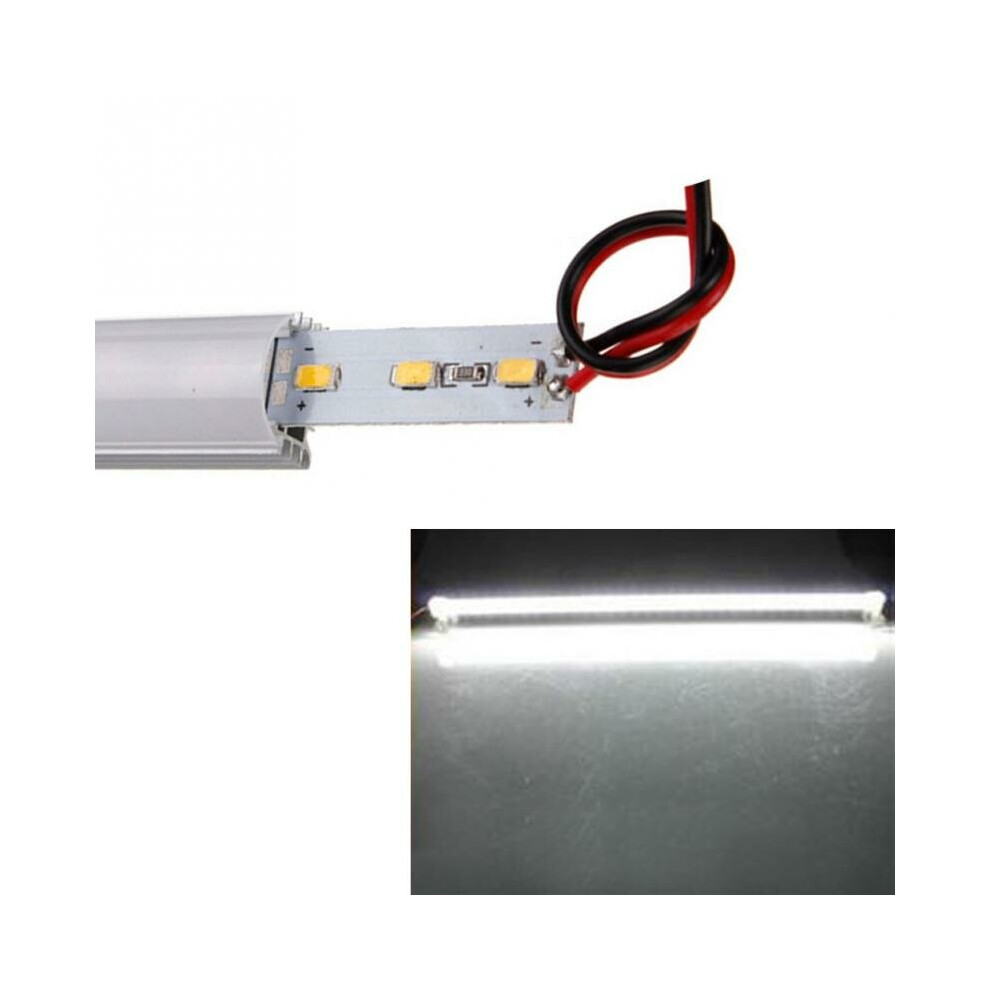 (Pure White, EU Plug) 4PCS 30CM 30W 5630 Transparent Cover LED Rigid Strip Light Cabinet Lamp Kitchen Showcase AC110-240V