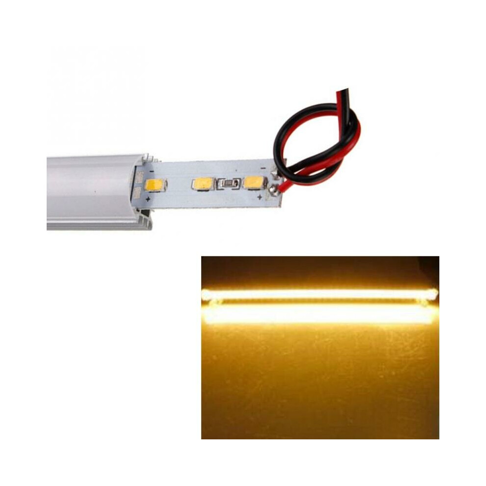 (Warm White, EU Plug) 4PCS 30CM 30W 5630 Transparent Cover LED Rigid Strip Light Cabinet Lamp Kitchen Showcase AC110-240V