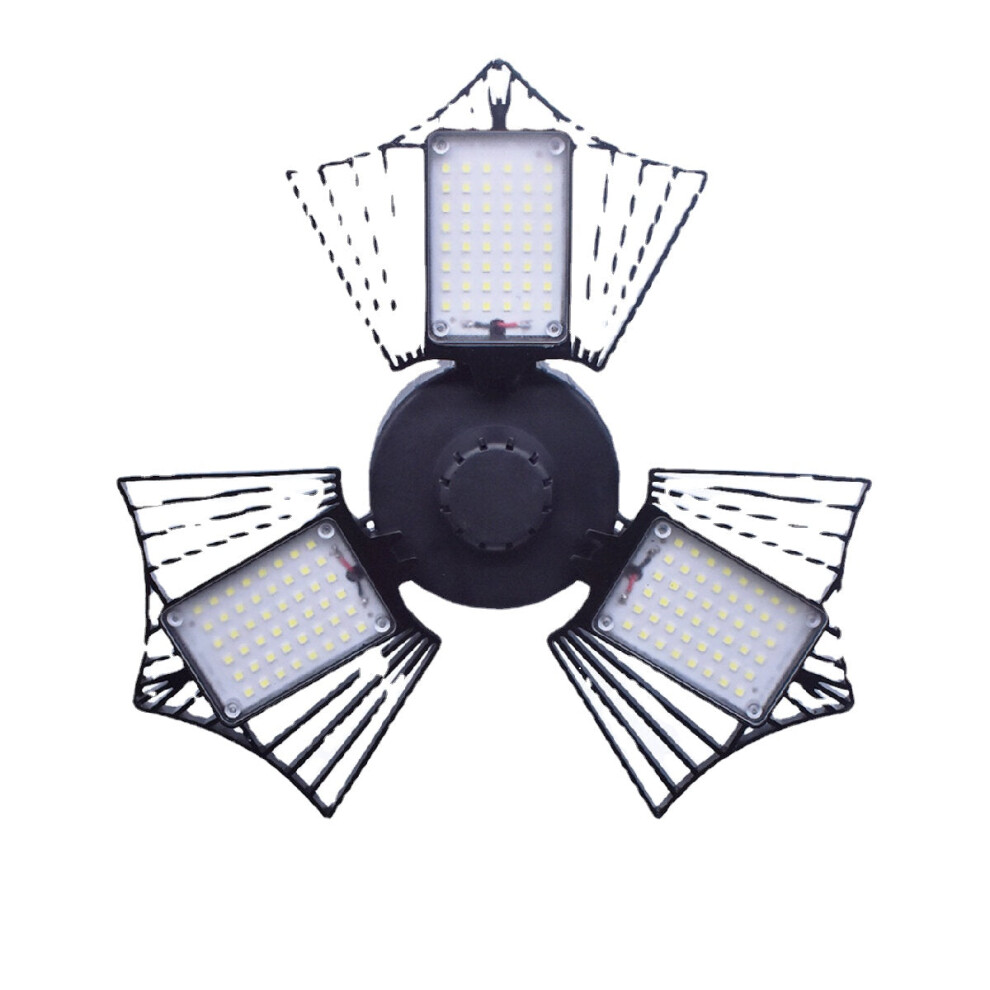 (80W) 60/80/100W LED Garage Lights Deformable Ceiling Fixture Workshop Shop Three-Leaf