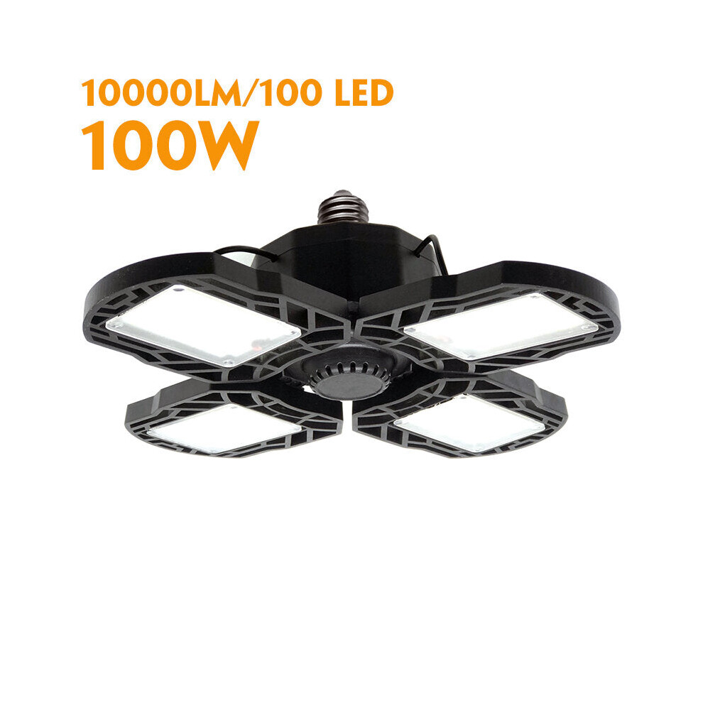 (100W) 60/80/100/120/150W LED Garage Ceiling Lights 6000LM Garage Lighting Deformable