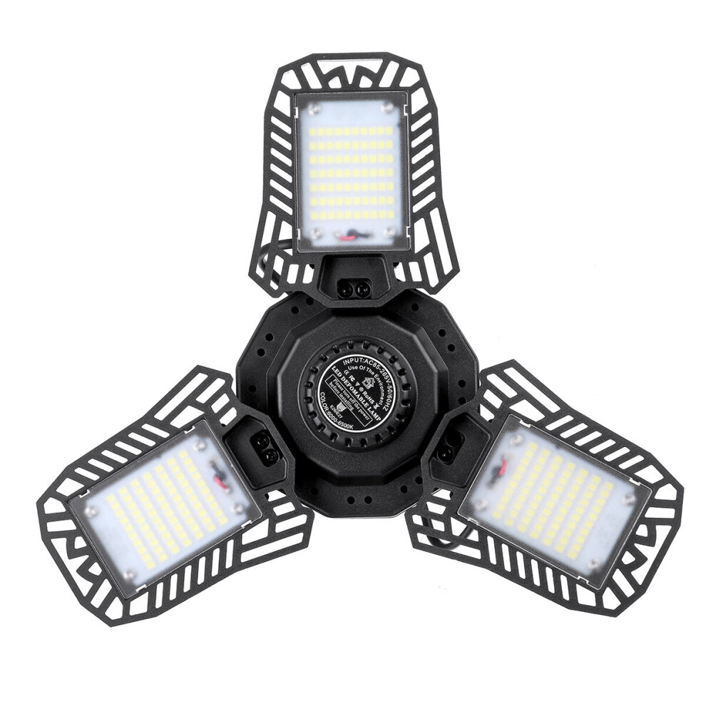 (4 Blades, White, Plastic) E27 3/4/5 Blades LED Foldable Garage Ceiling Light Mining Workshop Supermarket-image-OPC-PGKPGP8-NEW