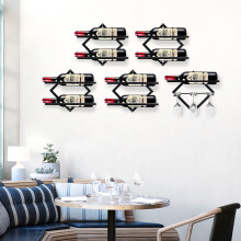 Metal Iron Wall Hanging Bottle Rack Creative Free Combination Drink Rack Bar Wall Hanging Decoration