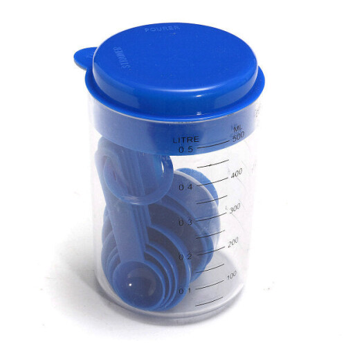 500ML Plastic Craft Tea Spoon Measuring Cup with Spoons Set for Lab 1