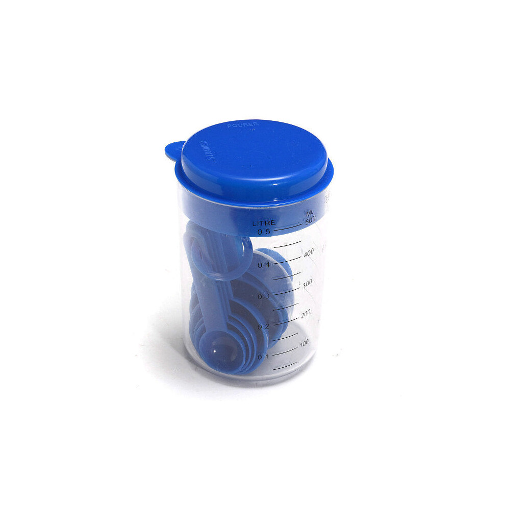 500ML Plastic Craft Tea Spoon Measuring Cup with Spoons Set for Lab