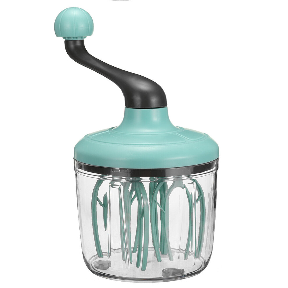(Light Green) Cream Whisk Manual Household Cake Milk Frother Egg Flicker Artifact Semi-automatic Small Whisk