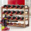 (Carbonization) European Solid Wood  Bottle Shelf Rack Holder Storage Racks Creative Design 5
