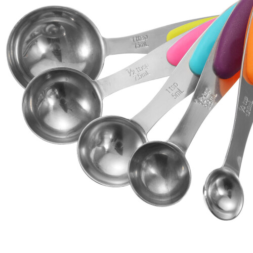 10Pcs Stainless Steel Measuring Cups & Spoons Tea Spoon Set Kitchen Tool 2