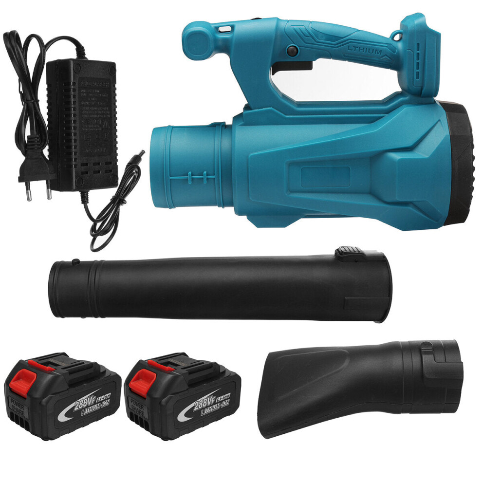(Two Batteries) Cordless Electric Air Blower Vacuum Cleaning Dust Collector Cleaner Leaf Blower