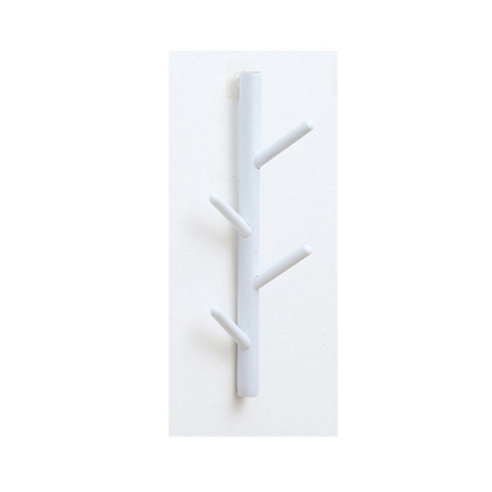 (White) Coat Rack Home Wall-mounted Seamless Hook Modern and Simple Household Hanging Wall Hooks