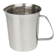 (1000 mL) 18/10 Stainless Steel Measuring Cup Frothing Pitcher with Marking For Milk Froth