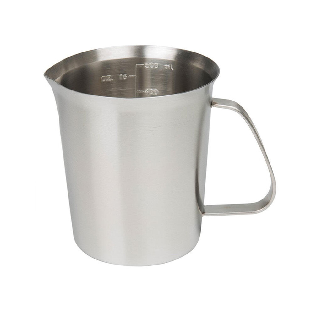 (700 mL) 18/10 Stainless Steel Measuring Cup Frothing Pitcher with Marking For Milk Froth
