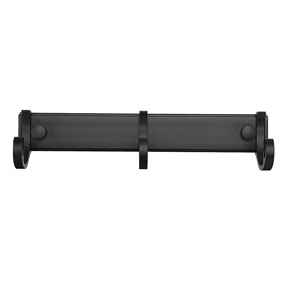 (3 Hooks) Punch-free Wall Hanging Hook Metal Row Hook Sticky Hook Space Aluminum Clothes Coat Hook