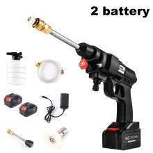 (Two Batteries) 24V 20000mAh Portable Rechargeable High Pressure Washer Car Washing Guns Car Water Sprayer Machine