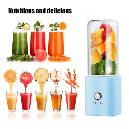 (White) 300ML 2000mAh Wireless Juicer Juicer Cup Household Automatic Small Mini Electric Portable Blender Juice Cup 2