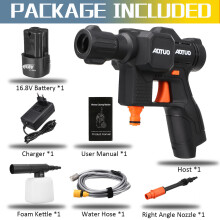 (One Battery) 16.8V 500W Cordless High Pressure Washer Car Washing Machine Sprayer Guns Water Cleaner