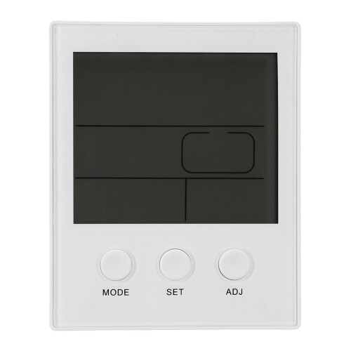 (White) Thermometer Hygrometer Temperature Humidity Tester Backlight Time Date Calendar Alarm Clock
