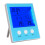 (White) Thermometer Hygrometer Temperature Humidity Tester Backlight Time Date Calendar Alarm Clock 2