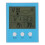 (White) Thermometer Hygrometer Temperature Humidity Tester Backlight Time Date Calendar Alarm Clock 3