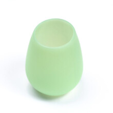 (Green) Portable Silicone Wine Glass Pocket Travel Flexible Unbreakable Whiskey Beer Cup