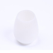 (White) Portable Silicone Wine Glass Pocket Travel Flexible Unbreakable Whiskey Beer Cup