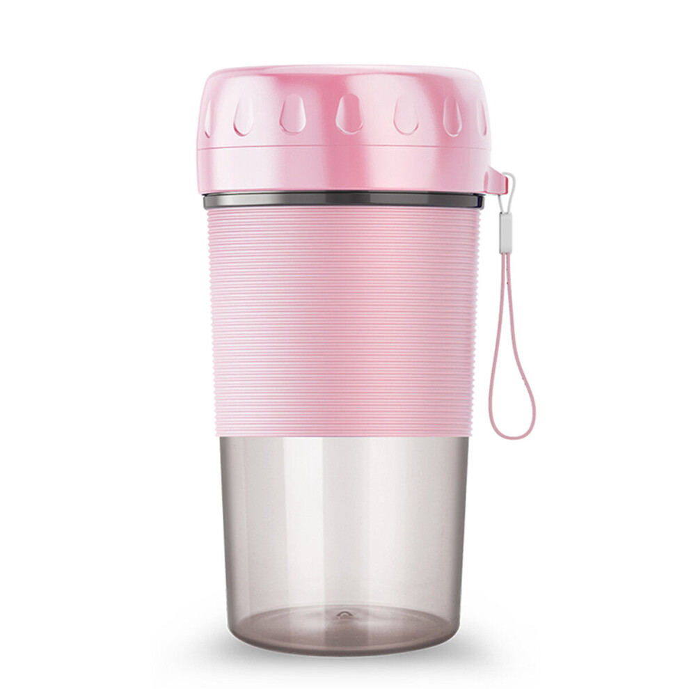 (Pink) Automatic Household Portable Juicer Fruit Container USB Charging Juice Cup for Bottle Extractor