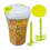 (Yellow) 3 In 1 Multi-function Handheld Vegetable Chopper Mincer Blender Measuring Container Salad Food Tool 4