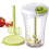 (Yellow) 3 In 1 Multi-function Handheld Vegetable Chopper Mincer Blender Measuring Container Salad Food Tool 3