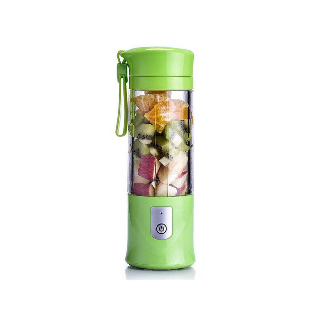 (Green) 420ML Mini USB Portable Electric Fruit Juicer Smoothie Maker Blender Machine Cup