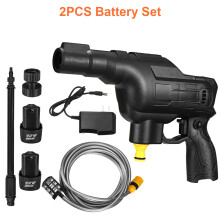 (Two Batteries) 12V Cordless Electric High Pressure Washer Guns Portable Car Washing Machine Patio Car Cleaner