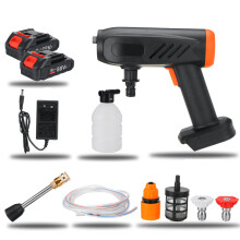 (Two Batteries) Cordless High Pressure Washer Car Washing Machine Water Cleaner Spray Guns W/ None/1/2 Battery For Makita